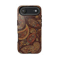 Paisley Leather Phone Case — Vintage Boho iPhone Protective Cover